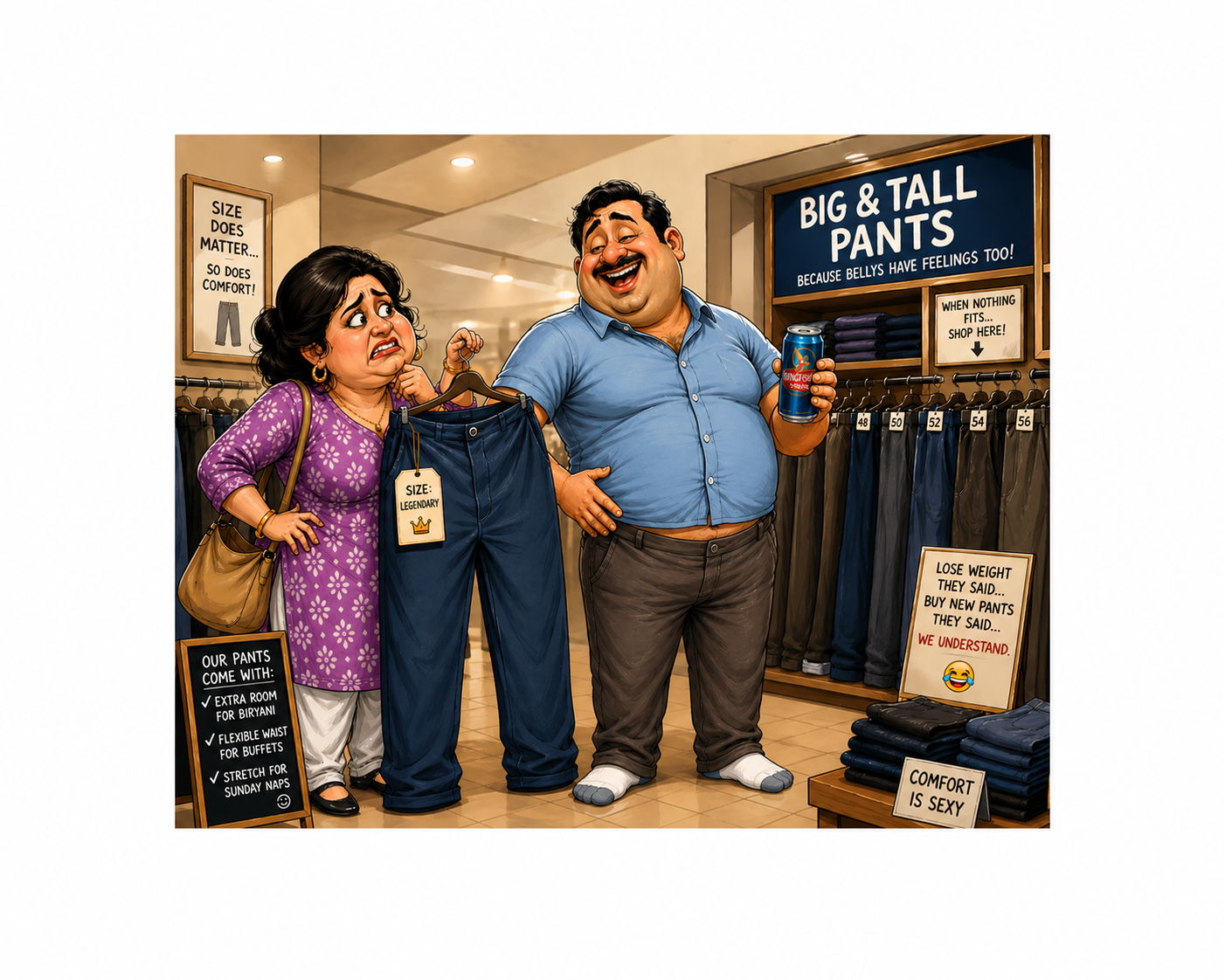 Humorous parody artwork