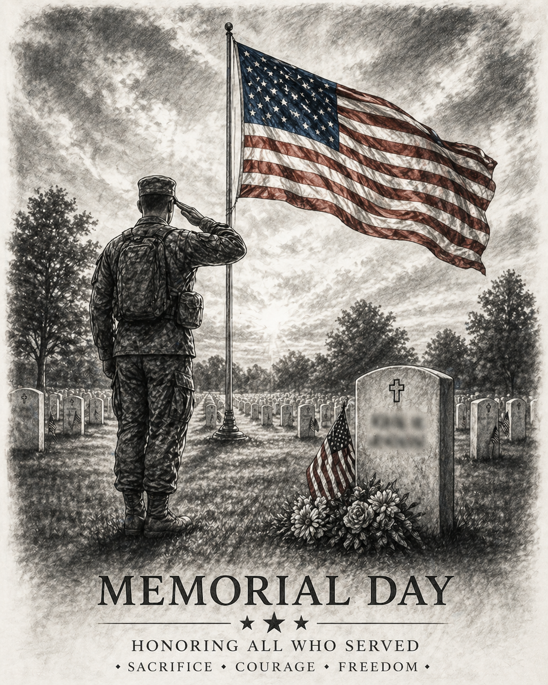 Memorial Day tribute artwork